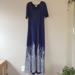 Rare - Lularoe Elegant ‘Frozen’ Ana Dress - XL